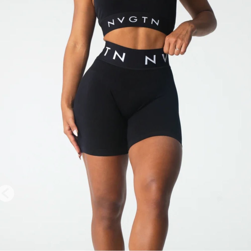 NVGTN Black Sport Seamless Shorts